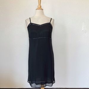 Vintage 90’s Black Bead Embellished Midi Dress